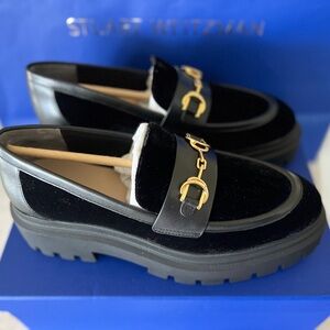 Stuart Weitzman Owen Buckle Ultra Lug Loafers New With Box EU 37.5 US 7.5